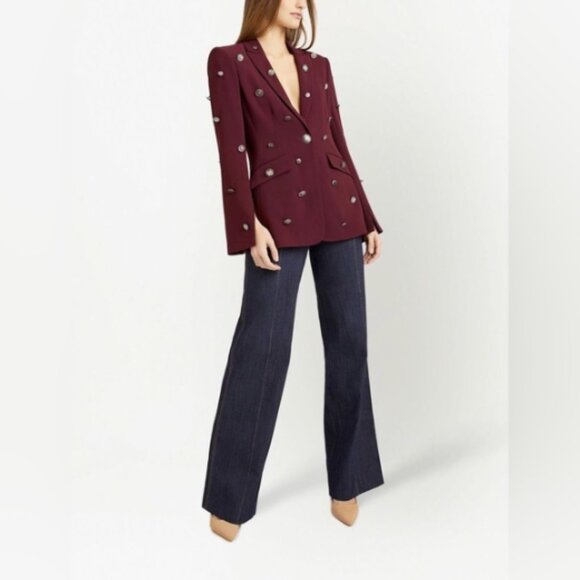 Cinq à Sept Cheyenne Single Breasted Button Encrusted Blazer 4 Retail $695.00 - Picture 5 of 16